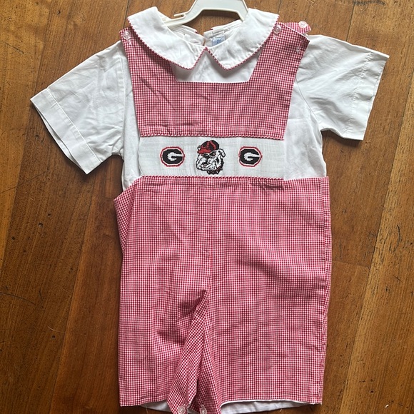 vive la fete Matching Sets University Of Bulldog Smocked